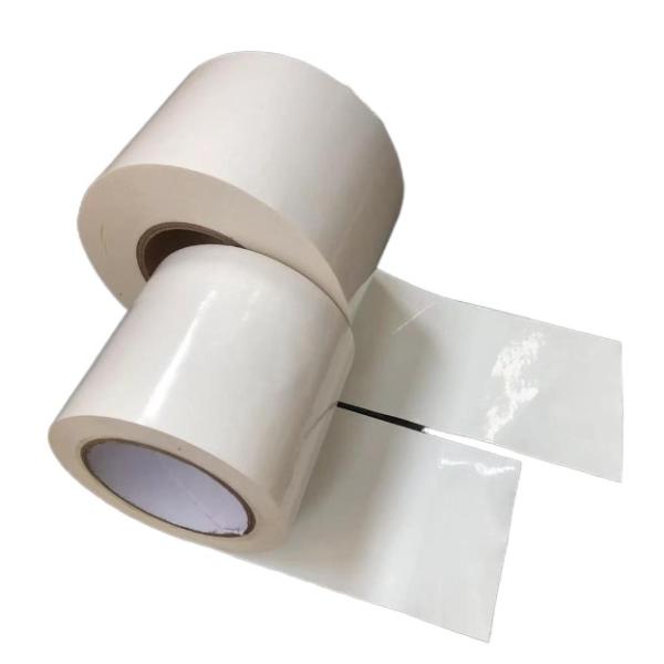 Quality LDPE White Shrink Wrap Tape 100mm Width 30m Length With 3'' Plastic Core for sale