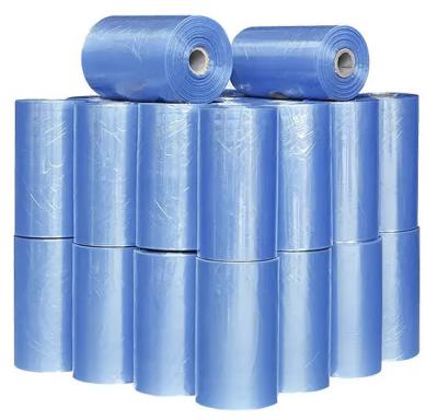 China Película transparente azul de cloruro de polivinilo de PVC de 30 micras de PVC, rollo de envoltura de contracción térmica en venta