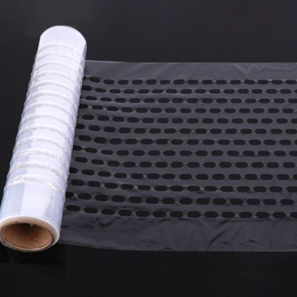 Quality Vented LDPE Stretch Film 500mm x 1420m Polyethylene Pallet Wrap Roll for sale