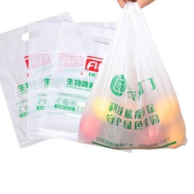 China Grocery Food Poly Plastic Vest Carrier Bags 11x17x21 In For Takeaways for sale