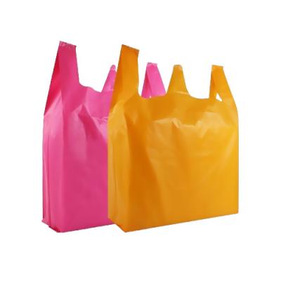 China 30μm Heavy Duty Plastic Vest Carrier Bags LDPE For Restaurants for sale
