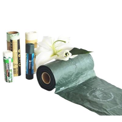 China Eco Friendly Biodegradable Dog Poop Bags On Roll PLA PBAT Material for sale