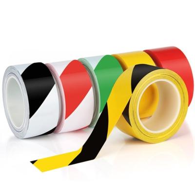 China Adhesive Safety Striped Floor Marking Tape Roll BOPP Biaxially Oriented Polypropylene for sale
