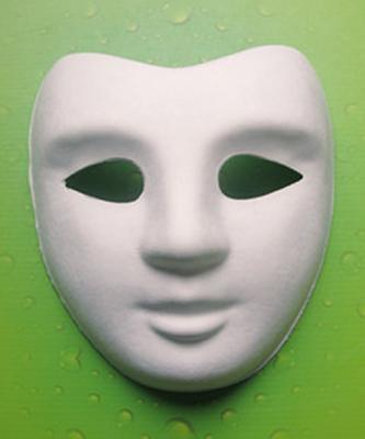 China Pulp Molded Masks with  Special Eye /  Suitable in Party / Unleached for sale
