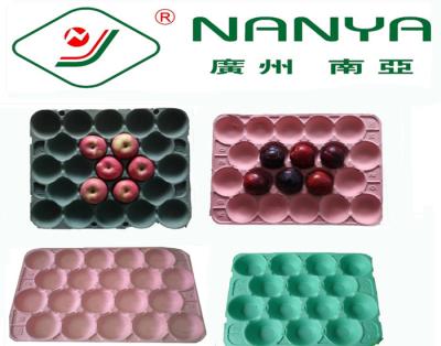 China Degradable Rectangular Paper Pulp Moulded Products Fruit Tray with 20 Cavities for sale