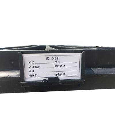 China Hard Paper White Core Tray Tag For Q Series Plastic Core Boxes 100*65mm for sale