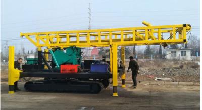 China Crawler Chassis Rotary Water Drilling Rig With 2 Sets Hoist 8.6m Height Tower for sale