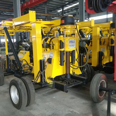 China Durable Engineering Drilling Rig  Yellow Color Steel XYX-3 Wheel Core Drilling Rig for sale