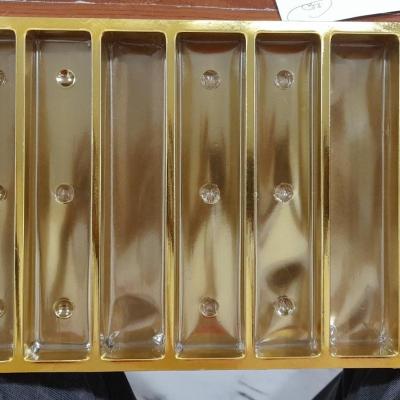 China APET Film Blister Thermoforming PET Sheet Gold PET Roll Vacuform Sheets for sale