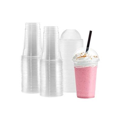 China Custom PET PLA Plastic Cups With Lids Bubble Tea Beverage Espresso Disposable Eco Friendly for sale