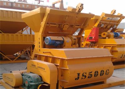 China Electric Dual - Axial Forced 500L Cement Concrete Mixer Machine With 25 M3 / H Productivity for sale