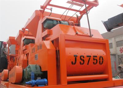 China 750L Electric Twin Horizontal Shafts Concrete Mixer Machine 0.75 m3 Discharge Capacity for sale