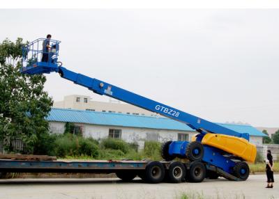 China 28M Self Propelled Telescopic Vehicle Mounted Hydraulic Boom Lift With Cummins Diesel Engine GTBZ28 for sale