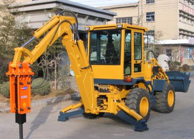 China Small Hydraulic Backhoe Loader With Hammer Double Pumps Confluence 50KW Power WZ25-20 for sale