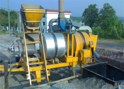 China 8 TPH Mobile Double Drum Asphalt Mixing Plant With 300kgs Feeder Hopper Capacity for sale
