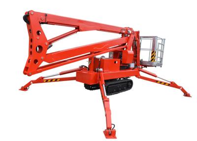 China Wired Remote Control Hydraulic Boom Lift , High Strength Steel Articulating Boom Lift for sale