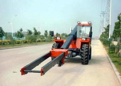 China Rigid Suspension Chassis All Terrain Telehandler , Hydraulic Power Steering Boom Lift Crane for sale