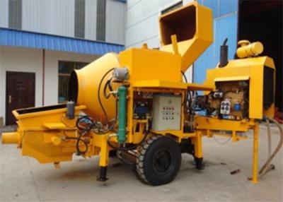 China 30m3 / H Mobile Concrete Mixer With Pump And 600 L Hopper Capacity for sale