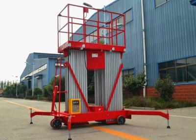 China 200KG 6M Lifting Height Hydraulic Boom Lift Double mast Aluminium for sale