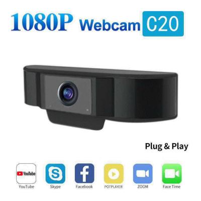 China plug and play 1080P HD Webcams Computer Web Cam Live Streaming Webcam with Dual mics for sale