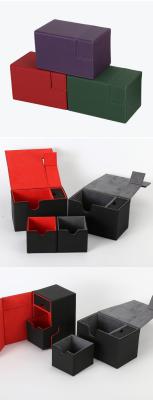China Stoßfester Deck Card Box Divider PU-Leder Deck Case mittlerer Größe zu verkaufen