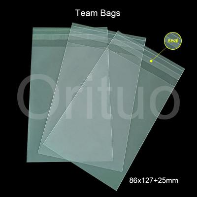 China Self Sealing Sport Card Sleeves Polypropylene Team Bags 86x127+25mm ISO OEM for sale