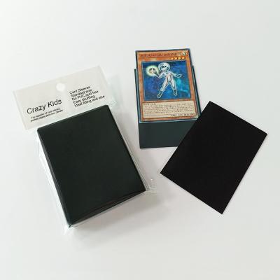 China Holographic Color Card Sleeves Black Easy Shuffling Mini Cards Protector for sale