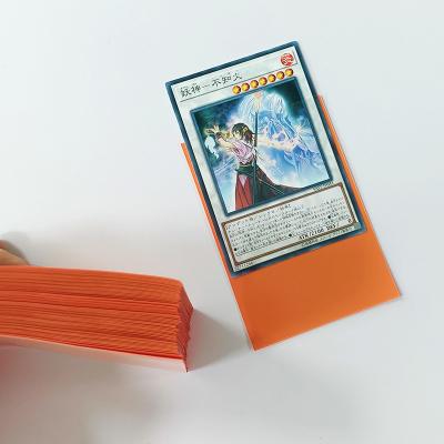 China YUGIOH / Vanguard Orange Color Card Sleeves 62X89mm Small Size Cards for sale