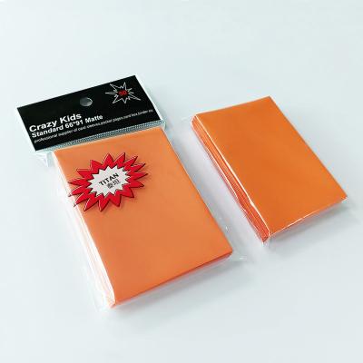 China Orange Polypropylene Card Sleeves PVC Free Magic Gathering Sleeves for sale