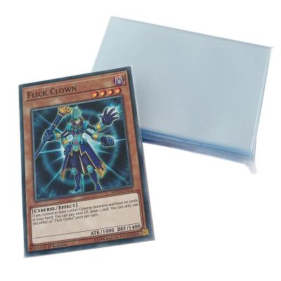 China 60x87mm Yugioh Inner Sleeves Soft Durable Waterproof Transparent Cards Sleeves for sale
