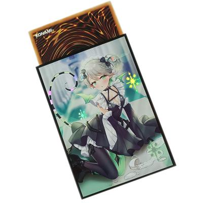 China Hot Selling Yugioh Trading Card Sleeves 62x89mm Art Printed Anime Card Sleeves MTG Custom Plastic Card Sleeves for sale
