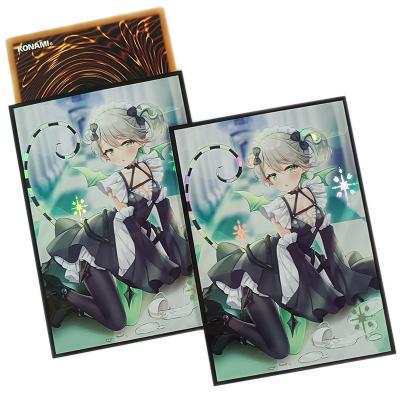 China Custom Printed Cartoon Card Sleeve Holographic Art Anime YUGIOH Japanese Trading Card Sleeves for sale