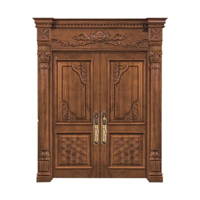 China ODM Modern Entry Double Swing Wood Door HDF Interior Solid Wooden Doors for sale
