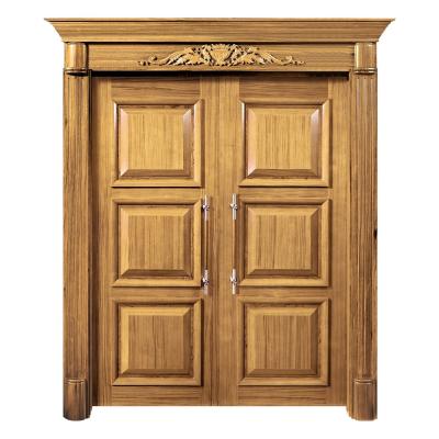 China Anti UV Solid Wood Entrance Doors MDF Board Waterproof 210cm Height for sale