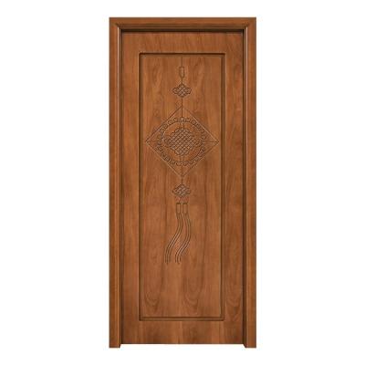 China Fireproof Solid Core Flush Interior Doors 45mm Thick Bathroom Wood Door for sale