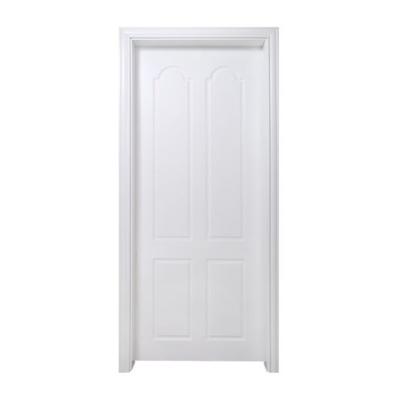 China 125cm Length Solid Wood Flush Doors White Single Flower Painting for sale