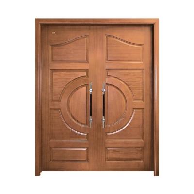 China Double Swing Solid Wood Flush Doors 45mm Thick Weather Resistant for sale