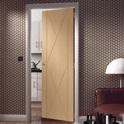 China 6 Layers PU Painting Modern Wood Interior Doors HDF 90cm Width for sale