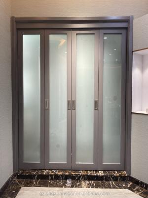 China Gray Glass HDF Melamine Wooden Door Solid Wood RoHS Approved for sale