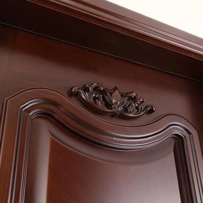 China Interior Carving Flowers HDF Wood Doors Soundproof ISO Approved for sale