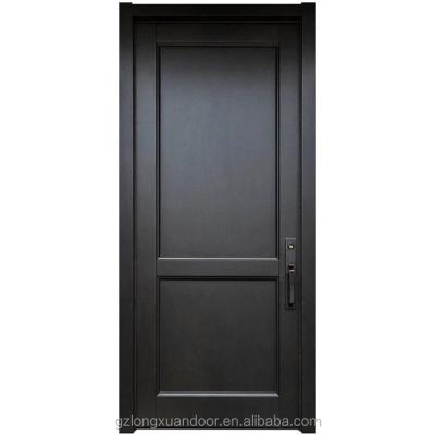 China Black Walnut Carving Solid Wood Internal Doors 90cm Width HDF Door for sale