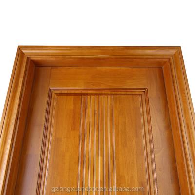 China Bedroom Melamine Wooden Door HDF Board Natural Veneer 90cm Width for sale