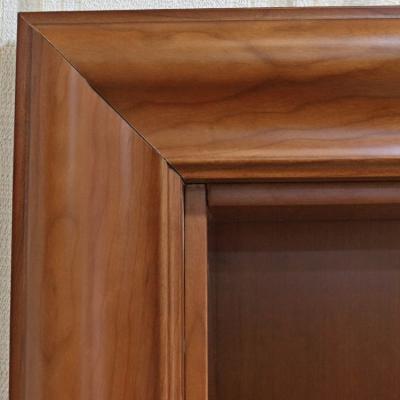 China 3 Panel Composite HDF Wood Doors Oak Carved Flower Design For Living Room for sale
