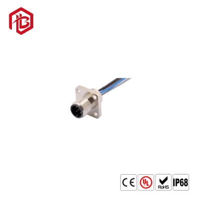 China Industrial IP67 Waterproof Electrical M12 Circular Connector Male To Female Molding Cable 3 4 5 8 12 Pins for sale