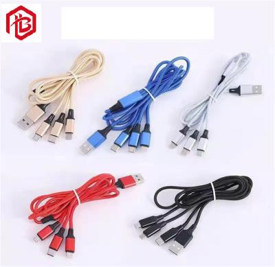 China 3 In 1 Micro Usb Cable 1m Retractable Type C Data Cables 3A Fast Charging Cable for sale