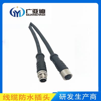 China M8 Electric Cable Nylon Metal Waterproof Male Female Aviation Plug Docking With Wire Connector for sale