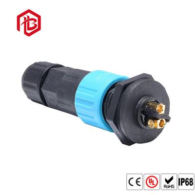China A16 Nylon Reverse-Mount Self-Locking Waterproof Connector 2 a 12 Pins UL US Plug Cord AC Power Input Connector à venda