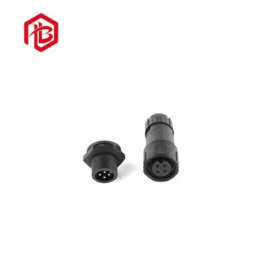 China 300V m14 panel mount nylon plug black Ambient lighting fixture alarms waterproof cable connector for sale