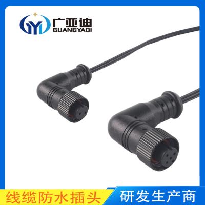 China M12 Multi-Core Elbow Waterproof Connector Aviation Energy Storage Plug Connection Line for sale