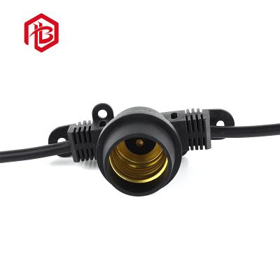 Китай Rubber Nylon E27 Fixed Lamp Holder Lighting Black Plastic Lamp Holder Power Socket Atmosphere Light String Cable продается